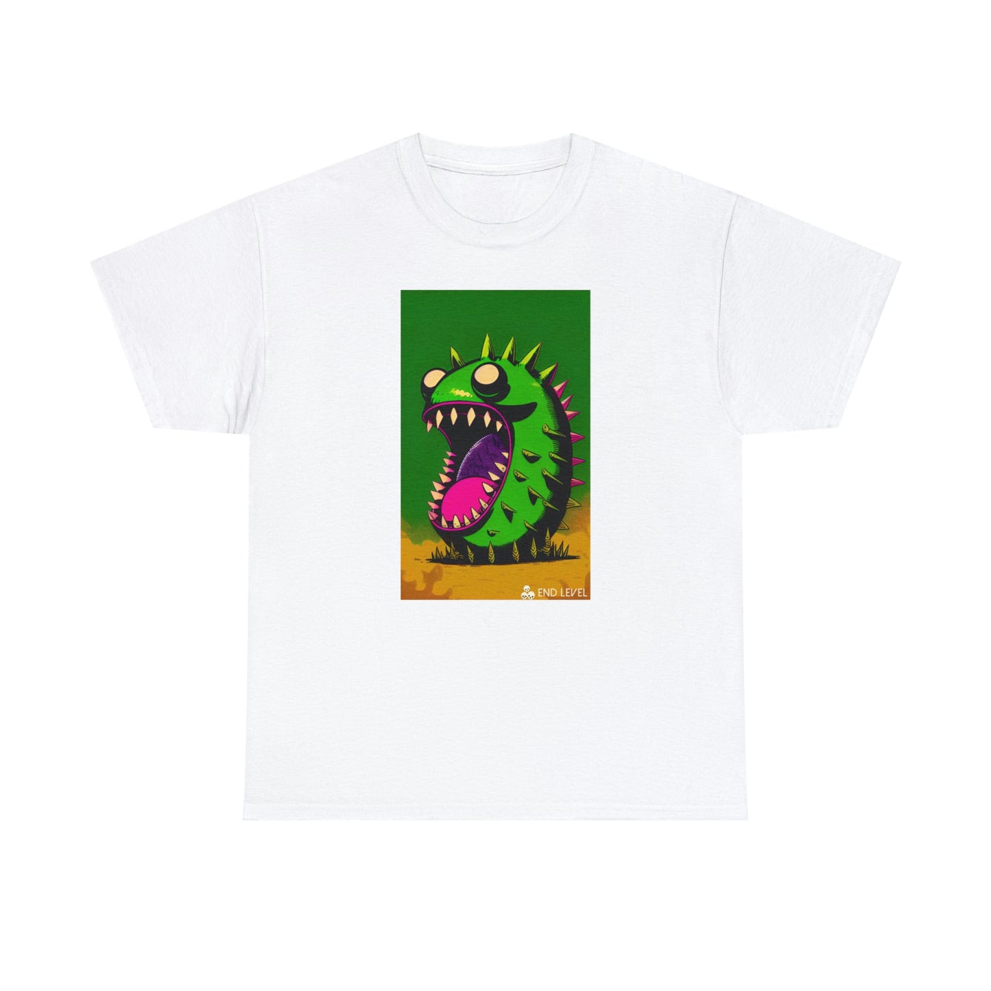 White tee with Mighty Zook design.