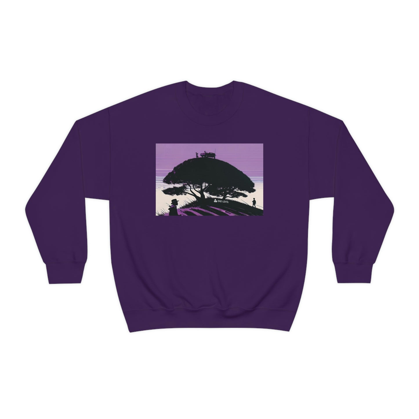 Purple sweatshirt with Tough Parking design.