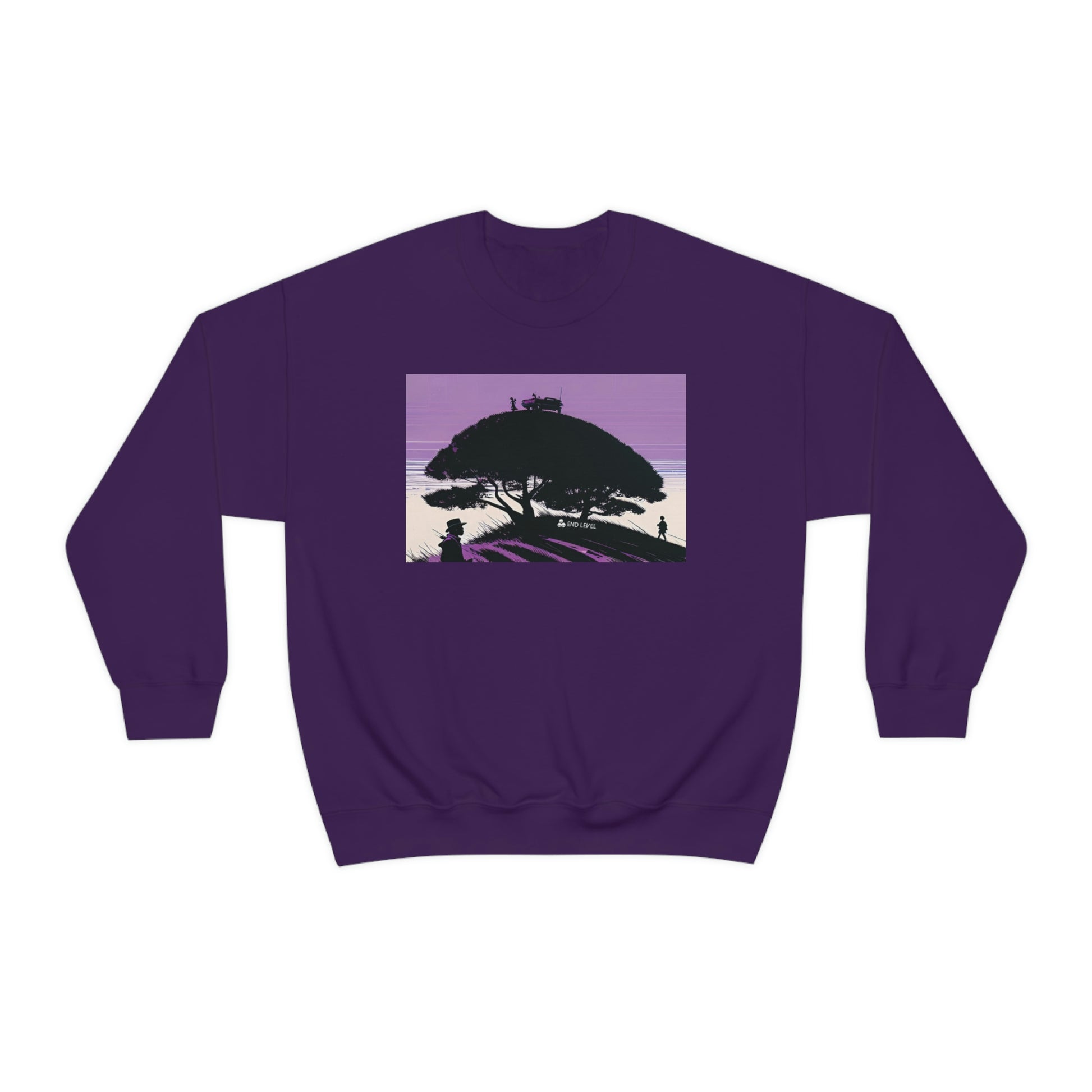 Purple sweatshirt with Tough Parking design.