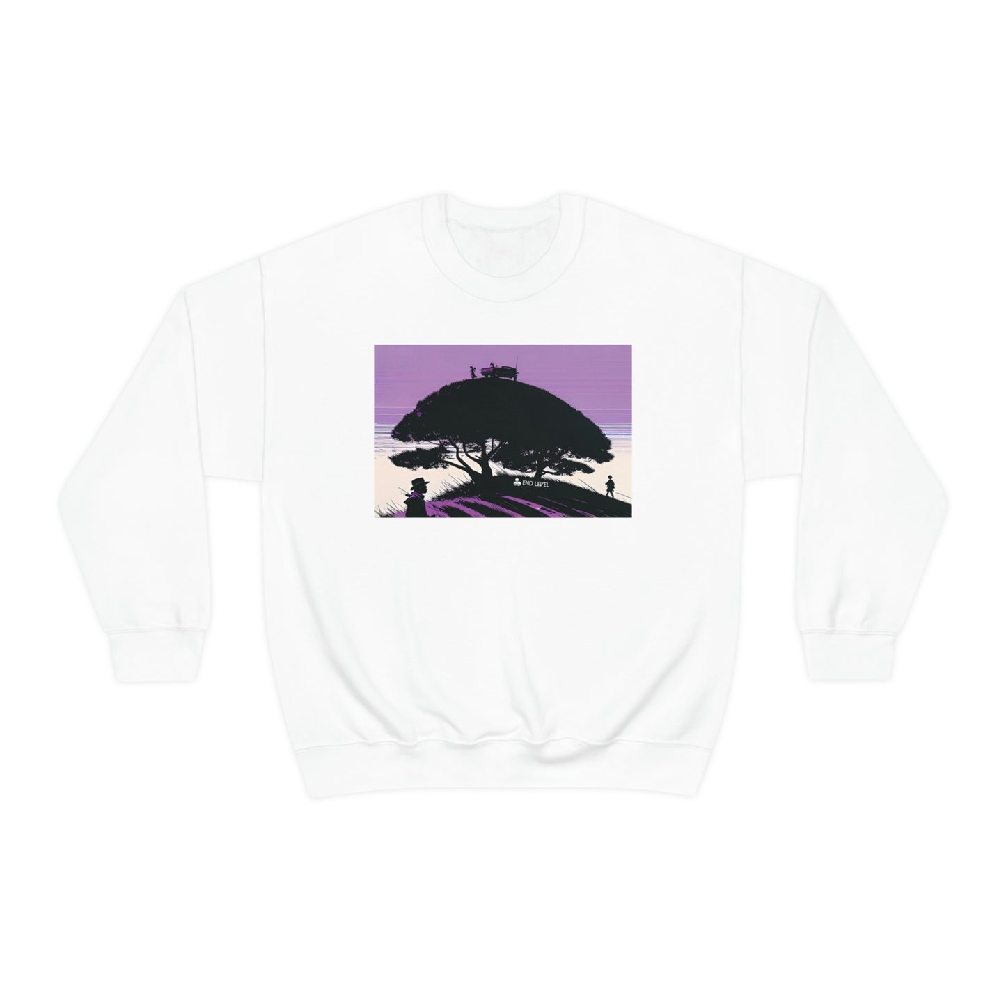 White sweatshirt with Tough Parking design.