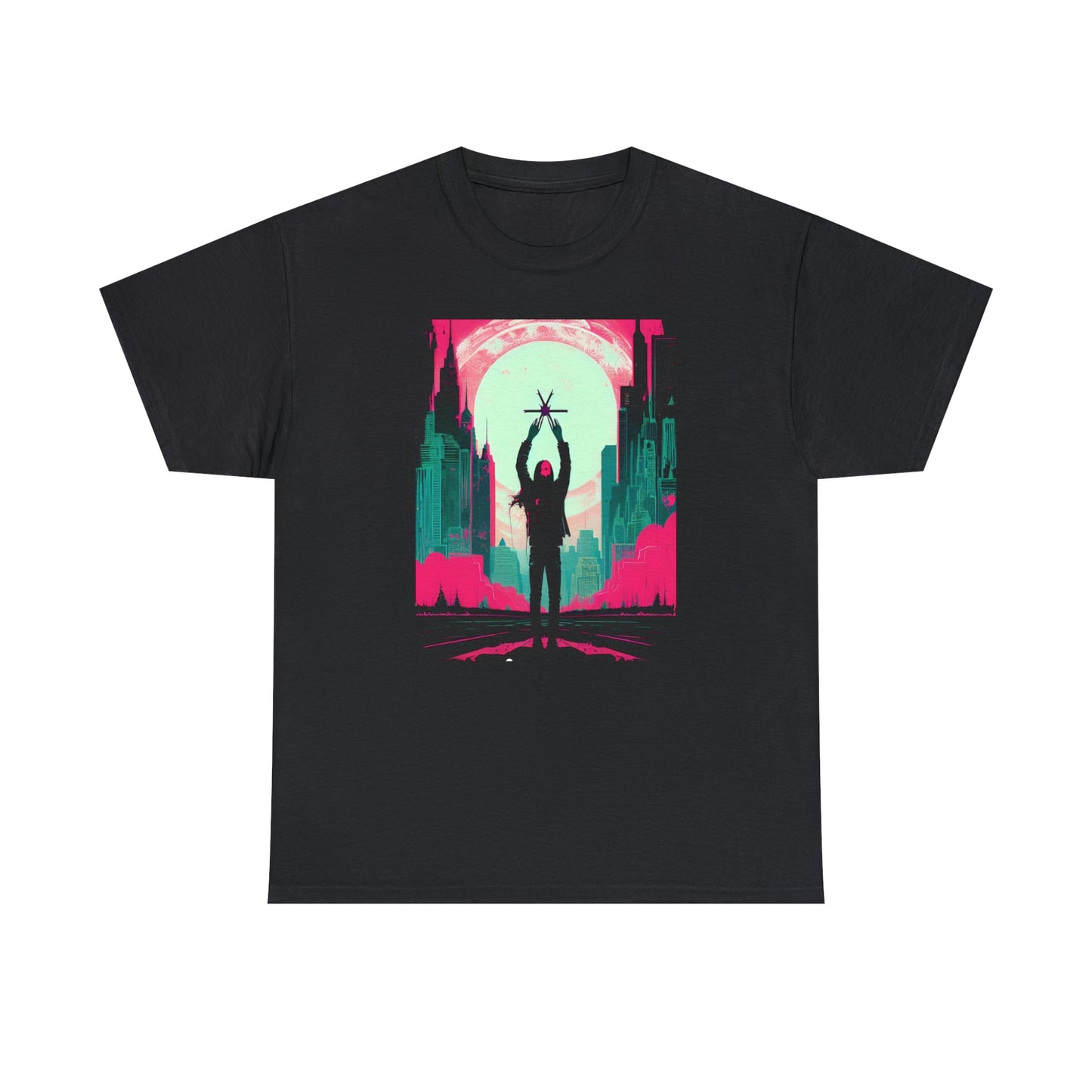 Black tee with Last Hands Raised design.