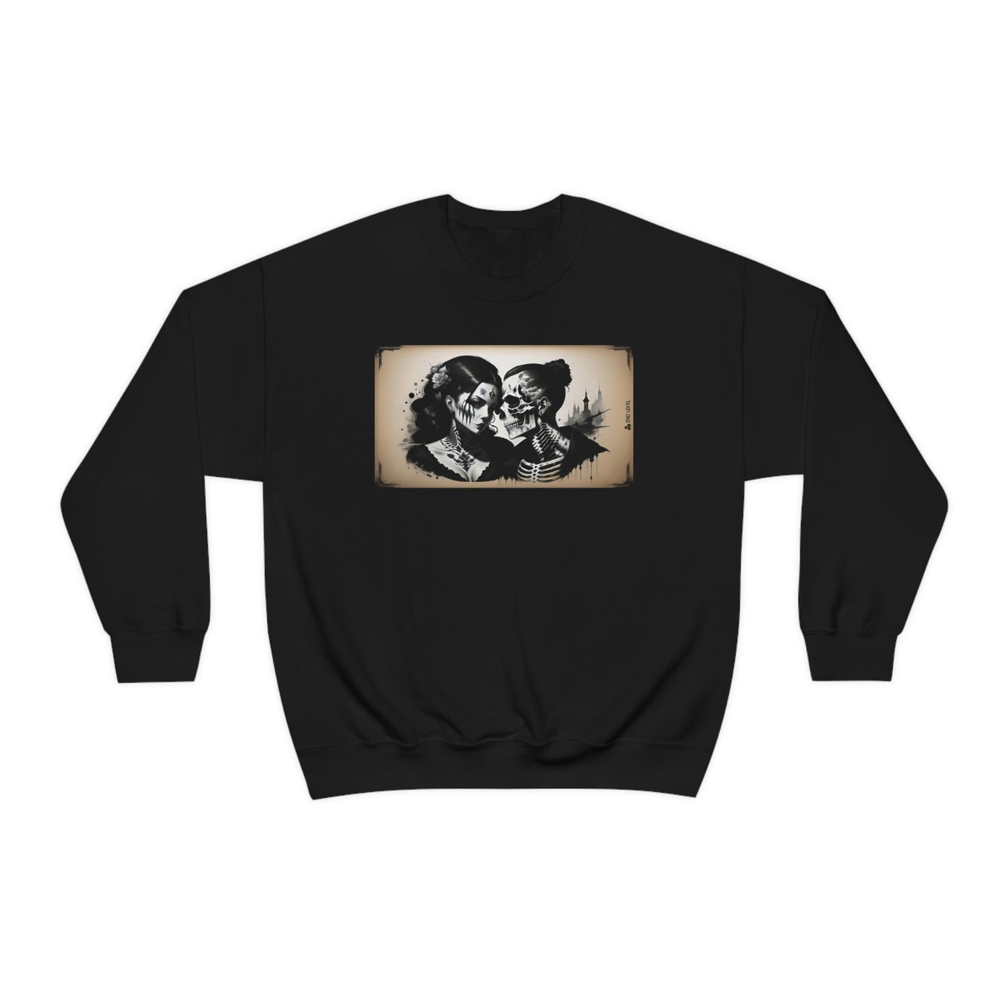 Black sweatshirt with Love Eternal design.