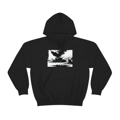 Black hoodie with Smoke graphic design.